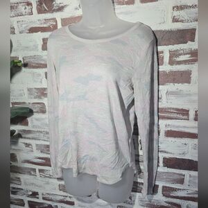 Old Navy Women's Pastel Camouflage Long-Sleeve Tee - Pink & Blue